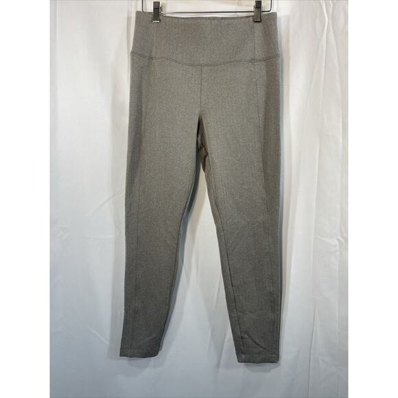 Athleta Womens M Delancey Taupie Brown Herringbone Leggings Classic EUC - Picture 1 of 11